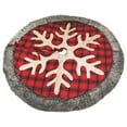 thumbnail image 4 of Bueautybox Christmas Tree Skirt, 48 Inch Large Buffalo Plaid Christmas Tree Skirt, Rustic Burlap Xmas Tree Skirt with Thick Faux Fur Snowflake, 4 of 7
