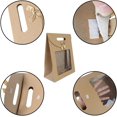 thumbnail image 4 of 20 Pieces 20 * 14 * 7 cm Kraft Paper Gift Box, Gift Bag with Window, Paper Bags with Handles, Gift Paper Bag, for Candy, Cookies, Snacks Packaging, 4 of 5