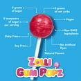 thumbnail image 3 of ZOLLIPOPS GUM Pops 5.6oz - Sugar Free, Allergen Free, Keto & Diabetic Friendly Strawberry Lollipops with Gum in a Convenient Resealable Pouch, 3 of 8