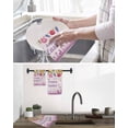 thumbnail image 5 of Easter Eggs Kitchen Dish Towels for Drying Dishes Set of 4, Purple Tulip Flower Spring Bunny Butterfly Floral Waffle Weave Microfiber Hand Tea Bathroom Towels Quick Dry & Absorbent Towel 12x12, 5 of 7