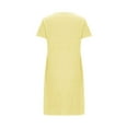 thumbnail image 6 of Sakmal Sleepwear for Women Cute Comfy Sleepshirt Hearts Print Yellow Short Sleeve Nightgowns, 6 of 6
