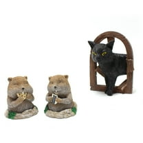 WINDLAND Collectible GophersCat Garden Ornament Sculpture Waterproof for Floor Lawn Decor