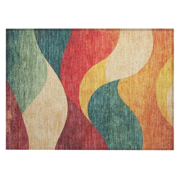 Dalyn Rugs Machine Washable Indoor/Outdoor Chantille ACN2184 Orange 1'8" x 2'6" Rug
