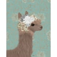 thumbnail image 2 of Fab Funky 26x32 White Modern Wood Framed Museum Art Print Titled - Llama Bohemian 3, 2 of 4