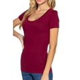 thumbnail image 3 of Women's Short Sleeve Scoop Neck Cotton Jersey Top Soft and Stretchy 2-Pack, 3 of 5