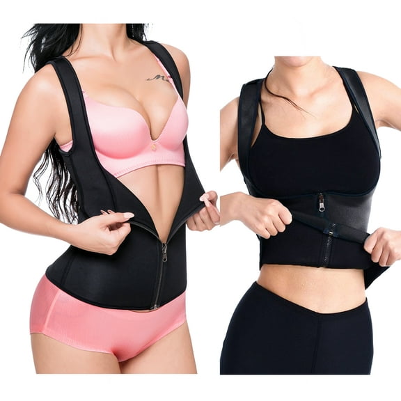 Kiwi-Rata Neoprene Slimming Vest Womens Sport Waist Training Corsets Vest for Weight Loss Control