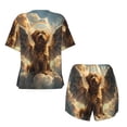 thumbnail image 5 of Picia Cloud Rainbow Winged Dog Pajamas Sets for Women Soft Short-Sleeved Pjs with Lounge Shorts Two Piece Sleepwear-XX-Large, 5 of 9