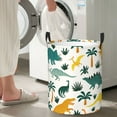 thumbnail image 6 of Uemuo Dinosaurs and Tropical Leaves Pattern Circular Laundry Hamper Basket with handles,Collapsible laundry basket,Large capacity laundry hamper,Laundry Organizer-Small, 6 of 8
