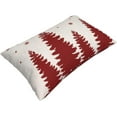 thumbnail image 5 of Christmas Pillow Covers 12x20 Inch Set of 2 Cream Red Christmas Tree Snowflakes Decor Throw Pillows Winter Xmas Holiday Outdoor Lumbar Cushion Cases for Couch Bed Decorations, 5 of 5