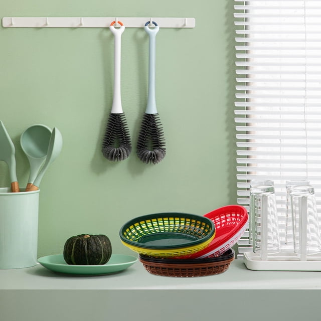 Nestingho 12Ud Cesta Compacta Para Cocina De Plástico Reutilizable Con Esquinas Redondeadas Y Colores Surtidos