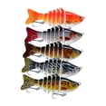thumbnail image 4 of Kit de 5 señuelos de pesca, señuelos de natación multiarticulados, aparejos de pesca para al aire libre, señuelos artificiales con anzuelos trip, 4 of 9