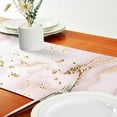 thumbnail image 4 of Coolnut Rose Gold Marble Table Runner 18"x72", Kitchen Dining Table Cloth Runner Decoration for Indoor Outdoor Home Holiday Thanksgiving Christmas Party Decor, 4 of 5