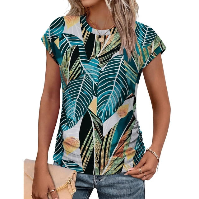 Camisa hawaiana SAMPEEL para mujer Summer Tropical 2025 M