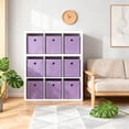 thumbnail image 5 of Dailivio Collapsible Fabric Cube Storage Bins (10.5" x 10.5"), Storage Cubes Organizer Bin with Handles for Clothes, Lavender Purple, 2 Pack, 5 of 8
