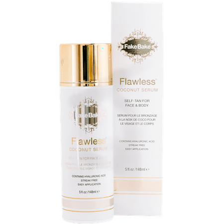 Fake Bake 5 oz Flawless Coconut Serum Self-Tan for Face & Body - Streak Free Sunless Natural Bronze