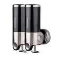 thumbnail image 4 of Double-Headed Soap Dispenser Wall Mounting Manual Double Lotion Dispenser Disinfectant Dispenser Wall Stainless Steel Hand Washing Dispenser Chrome Refillable (black), 4 of 5