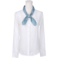 thumbnail image 2 of Women's Floral Fresh 26.7'' Square Scarf Cotton Satin Floral Pattern Neckerchief for Gift Travel Office One Size Blue, 2 of 6