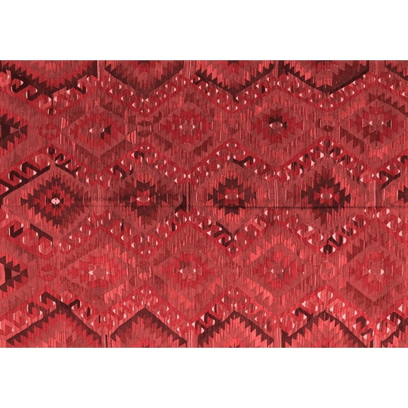 Ahgly Company Indoor Rectangle Southwestern Red Country Area Rugs, 5' x 7'