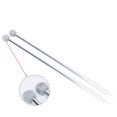 thumbnail image 2 of Farfi 2 Pcs Aluminum Single Point Knitting Needles Pins Straight DIY Weaving Tool (4.5 mm), 2 of 13