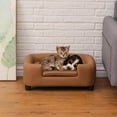 thumbnail image 2 of PRZL 25-Inch Modern Pet Sofa with PU Scratch-Resistant Fabric and Adjustable Legs, Elevated Dog Couch for Small and Medium Dogs, Comfortable Dog Sofa Bed, 2 of 9
