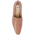 thumbnail image 5 of Journee Womens Celina Kitten Heel Loafer Square Toe Pumps, Widths Available, 5 of 10