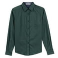 thumbnail image 5 of Womens Long Sleeve Easy Care Cotton/Polyester Shirt Dark Green/Navy 6XL, 5 of 6