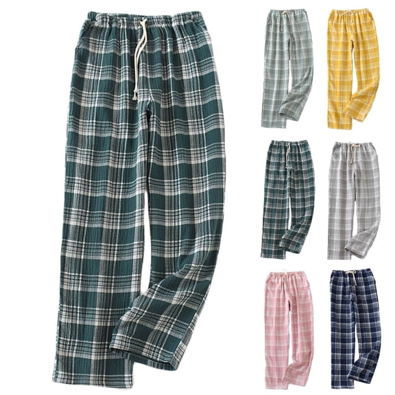 Lovzfmll Women's Wide Leg Pants, Casual Plaid Palazzo Pants, Soft Full Length Lounge Trousers, Fasll Fashion Clothes