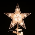 thumbnail image 4 of Northlight Pre-Lit Spiral Outdoor Christmas Tree with Star Tree Topper - 6' - Clear Lights, 4 of 8