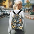 thumbnail image 7 of FORMRS Mini Backpack Purse for Women Travel Daypack Casual Shoulder Bag, Navy Floral Pattern, 7 of 7