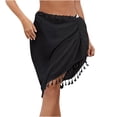 thumbnail image 1 of Birdeem Jupe de Plage pour Femmes Vacances avec Franges et Demi-Longueur, 1 of 1