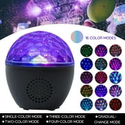 Angle View: Docooler LED Party Light -Speaker Rotating Sound Activated Disco Light with Remote Control Strobe Lights Night Lamp for Parties Holiday Bedroom
