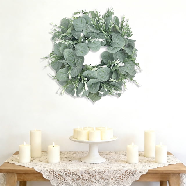Guirnalda de flores artificiales para decoración de primavera y verano, guirnalda de plástico multicolor de 12.5 pulgadas para puertas, ventanas, paredes, uso en interiores y exteriores.