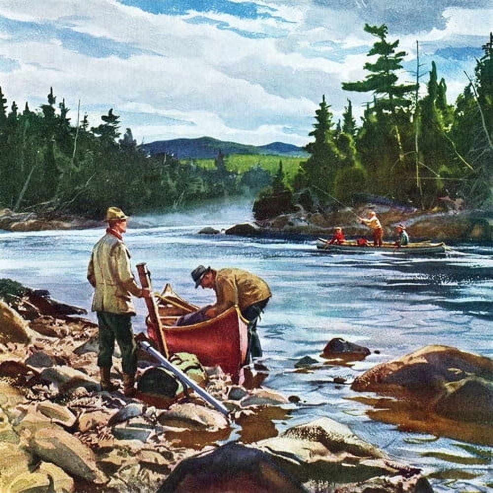 "Fishing Hole" Painting Print on Wrapped Canvas