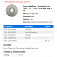 thumbnail image 2 of Front Brake Rotor - Compatible with 2007 - 2013, 2016 - 2018 BMW X5 4.8L V8 2008 2009 2010 2011 2012 2017, 2 of 2