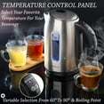 thumbnail image 5 of Mixpresso Stainless Steel Electric Kettle, Cordless 1.7L Electric Kettle Temperature Control,1500W Electric Tea Kettle with Viewing Window 2 Hr Keep Warm, Water Boiler with Auto-Off, Boil-Dry System, 5 of 6