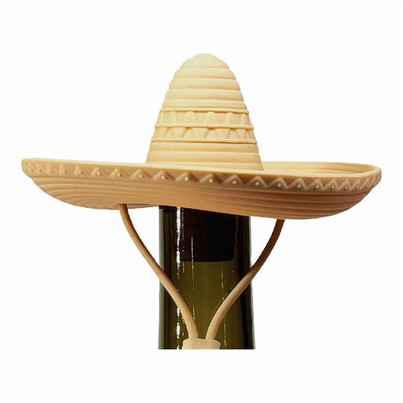 Silicone Wine Stopper/Fun Sombrero shaped cap seals bottle and keeps wine fresh/Cute Wine Accessories/ Kitchen Gadgets/el Corko Bottle Stopper by
