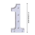 thumbnail image 3 of Dpityserensio Alphabet LED Digital Lights Light Up White Plastic Digital Standing Hanging 1, 3 of 3