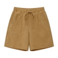 thumbnail image 6 of BLVB Womens Shorts Summer Drawstring Straight Leg Lounge Elastic Waist Casual Beach Resort Wear Shorts with Pockets, 6 of 6