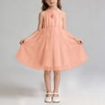 thumbnail image 2 of Pounoo Womens Sundresses Halter Neck Rose Decor Tulle Skirt Lightweight Sweet Style (For Small Wearers) Gift, 2 of 5