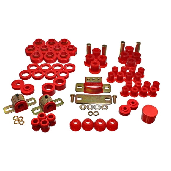Energy Suspension 80-86 Jeep CJ7 Red Hyper-Flex Master Bushing Set Fits select: 1980 AMERICAN MOTORS JEEP