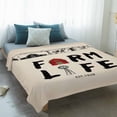 thumbnail image 4 of Country Cabin Blanket Soft Cozy Warm Throw Blanket for Couch, Plush Fuzzy Flannel Fleece Blankets for Sofa, Vintage Farmhouse Barn Chicken Pig Cow Bed Blankets Lightweight Gifts for Women, 40"x60", 4 of 9