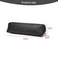 thumbnail image 2 of Leather Pen Pencil Case, Slim Pen Bag Small Pencil Pouch Lovely Stationery Bag Portable Cosmetic Bag Zipper Bag for Pen PencilsBlack, 2 of 5