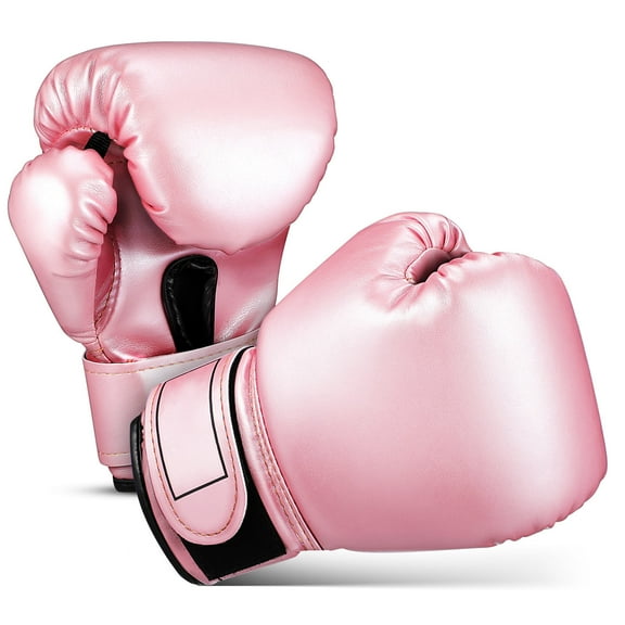 LOLIPPYY 1Pair Punching Boxing Glove Pink Durable PU Cover Comfortable Fit for Sparring