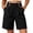 Black, variant on Cargo Bermuda Shorts for Women Summer Elegant Casual Elastic High Waist Wide Leg Formal Dress Work Shorts with Multi-Pockets Blue XXL