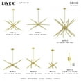 thumbnail image 5 of 46777-12 Livex Lighting Soho - 10 Light Linear Chandelier In Modern Style-24 Inches Tall and 12 Inches Wide-Satin Brass Finish    -Traditional, 5 of 10