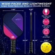 NFTIGB Pickleball Paddles, USAPA Approved Fiberglass Pickleball Set of 2, Lightweight Pickleball Rackets Set with 4 Balls