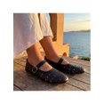 thumbnail image 4 of BLISSFUL STEP Women's Closed Toe Buckle Ballet Flats Slip on Pumps Black2 7.5, 4 of 6