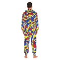 thumbnail image 4 of FORMRS Onesies Pajama for Adults Unisex Hoodie Winter Jumpsuit One Piece Sleepwear, Sizes S-2XL, Art Triangles, 4 of 7