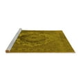 thumbnail image 2 of Ahgly Company Machine Washable Indoor Square Oriental Yellow Industrial Area Rugs, 4' Square, 2 of 4
