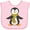 AD-Pink, variant on Inktastic Cute Penguin, Little Penguin, Penguin with Scarf Boys or Girls Baby Bib